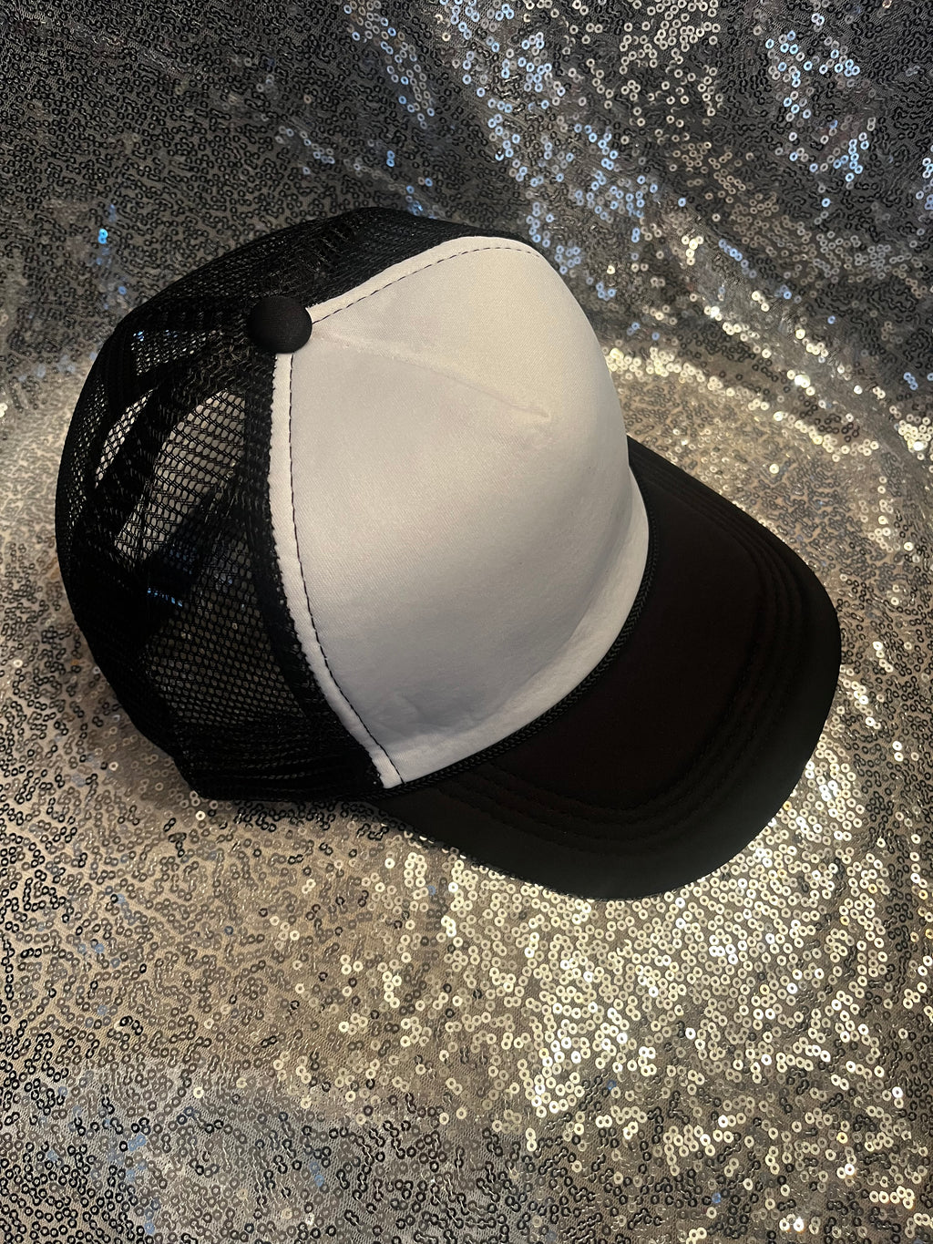 TRUCKER HAT FOAM FRONT MESH BACK HAT CAP BLACK