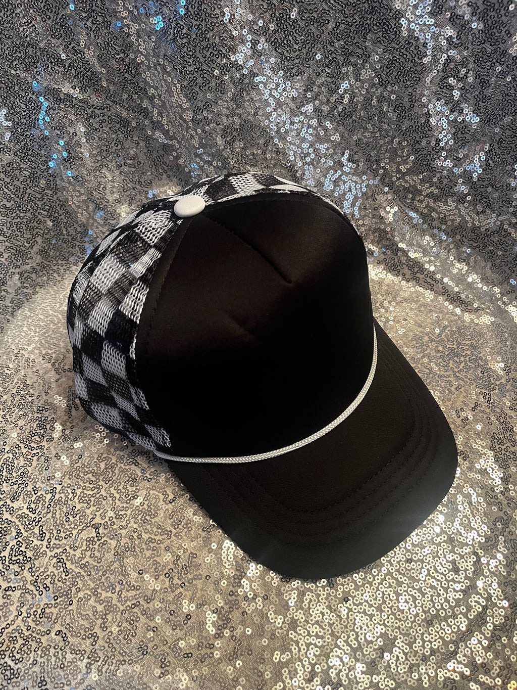 TRUCKER HAT CHECKER FOAM FRONT MESH BACK CAP