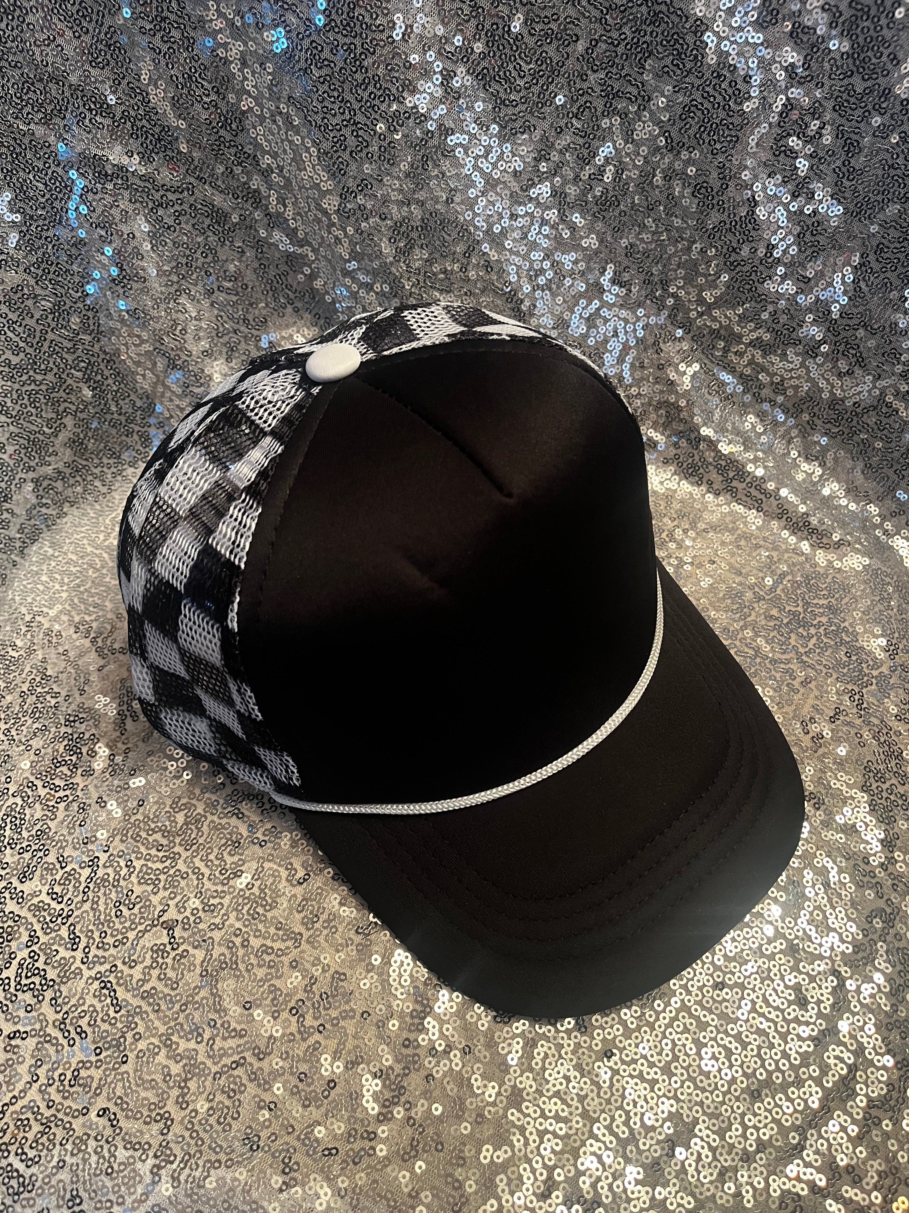 TRUCKER HAT CHECKER FOAM FRONT MESH BACK CAP