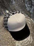 TRUCKER HAT CHECKER FOAM FRONT MESH BACK CAP