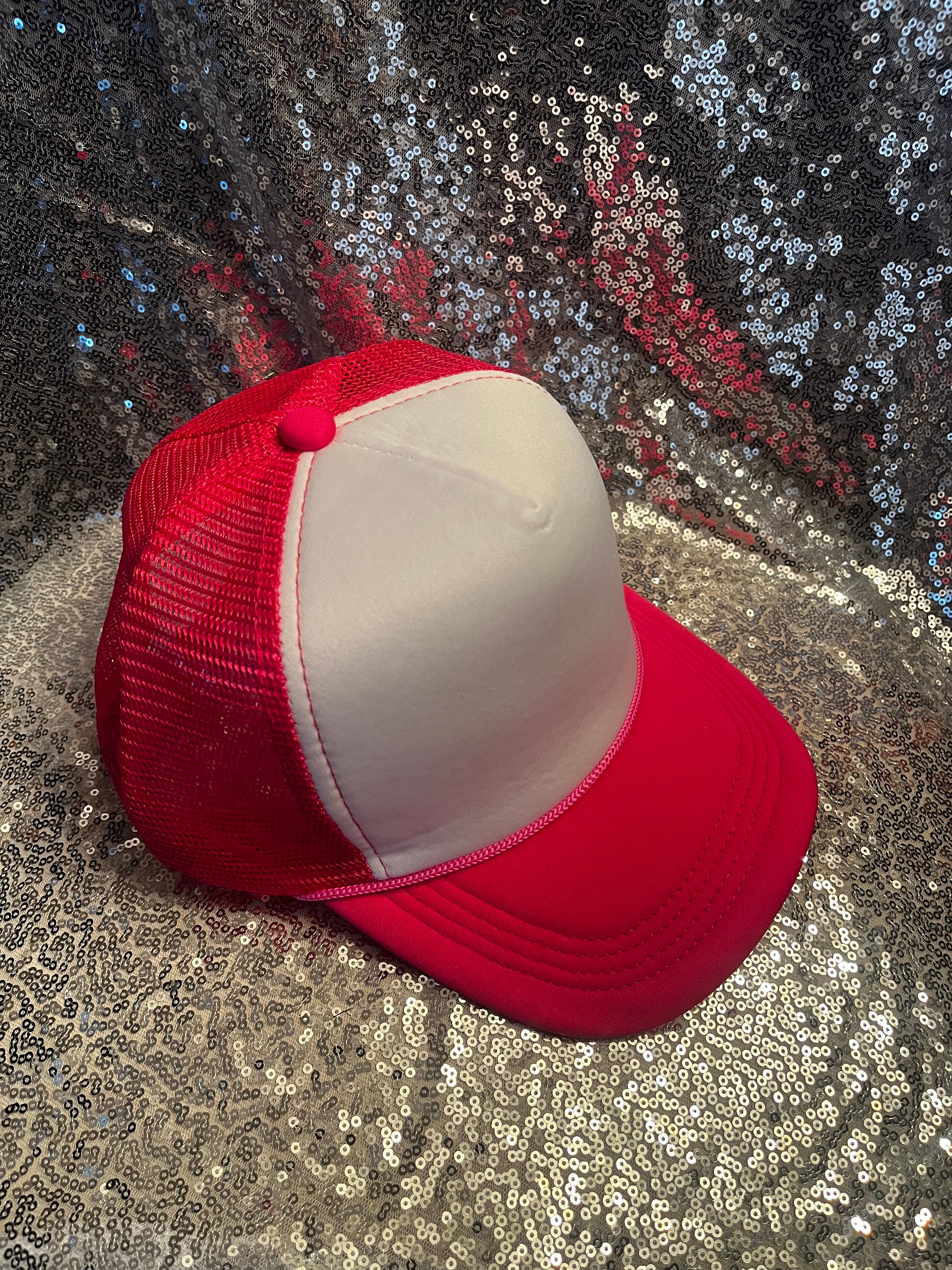 TRUCKER HAT FOAM FRONT MESH BACK HAT CAP HOT PINK