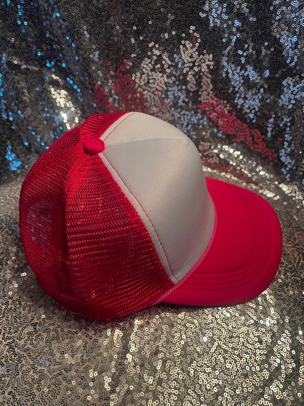 TRUCKER HAT FOAM FRONT MESH BACK HAT CAP HOT PINK