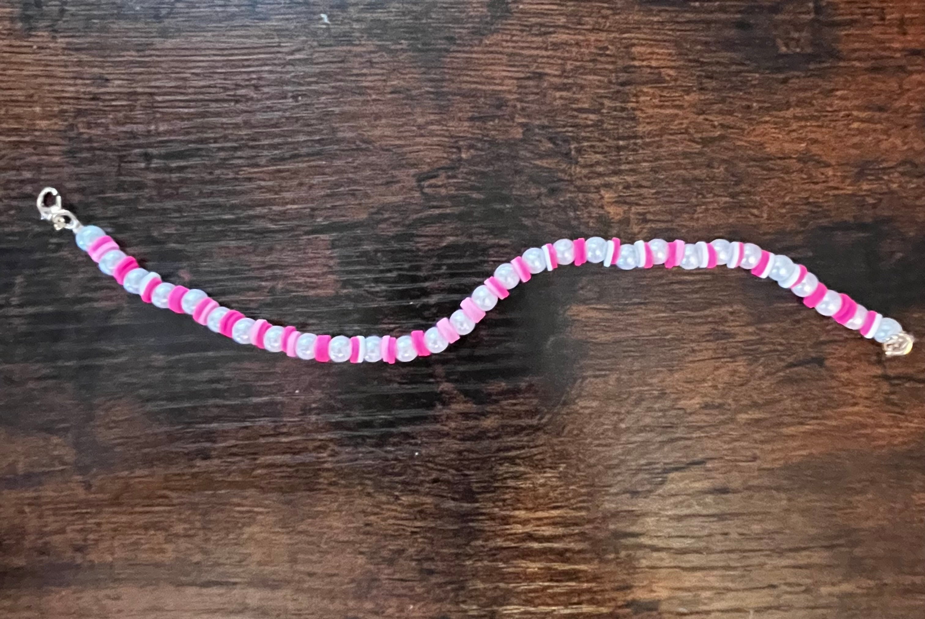 Pink & Pearl Hat Chain