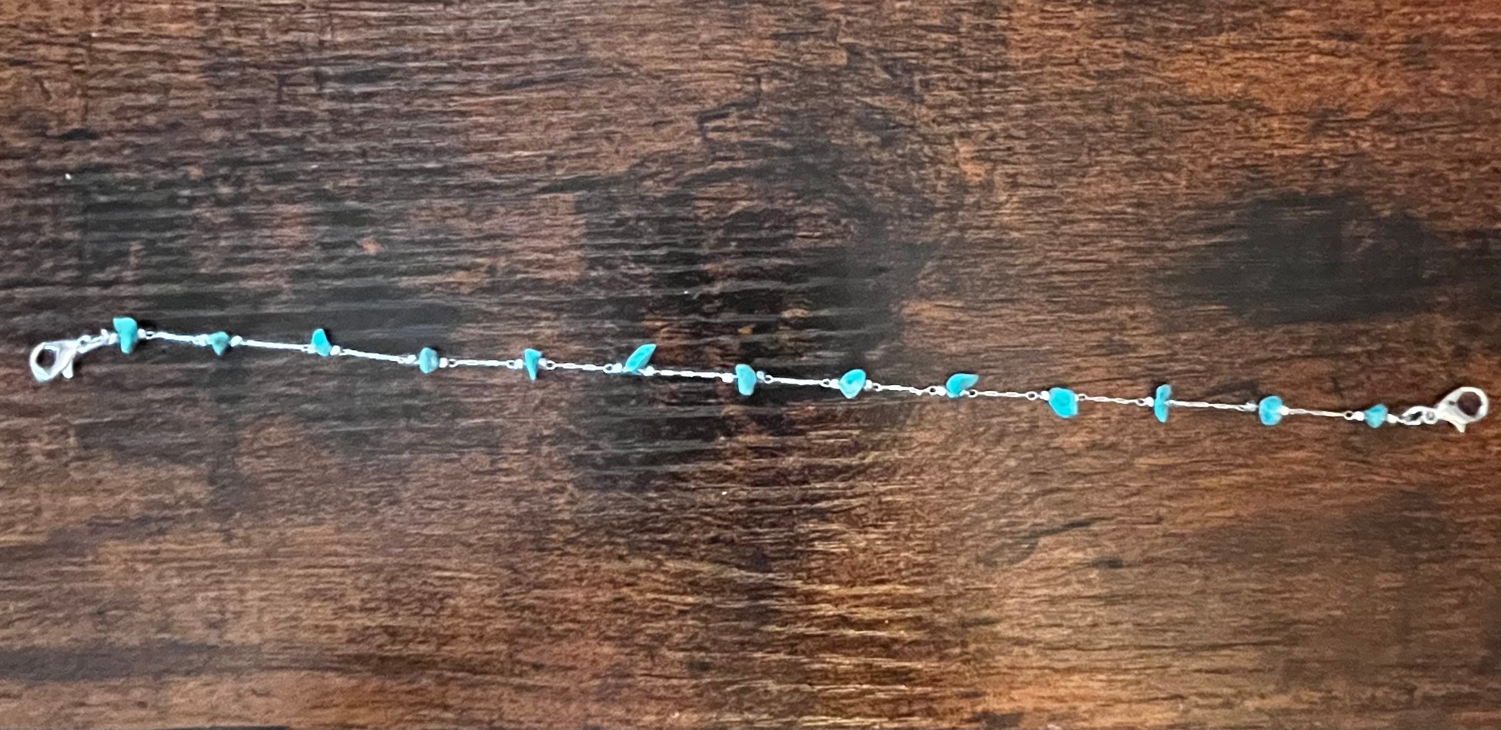 Turquoise & Silver Chain