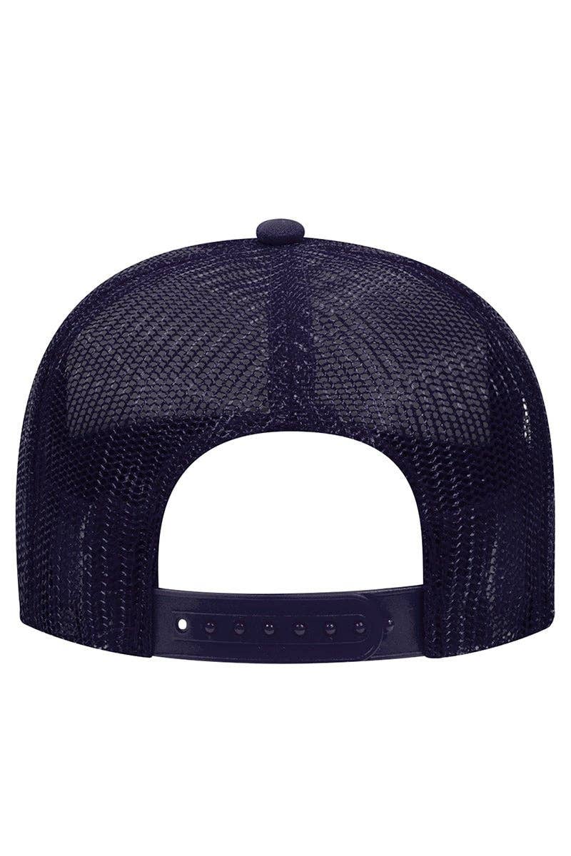 OTTO Navy with White Foam Front Mid Profile Trucker Hat