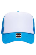 OTTO Neon Blue with White Foam Front High Crown Trucker Hat