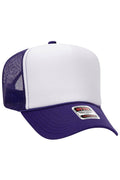 OTTO Purple with White Foam Front High Crown Trucker Hat