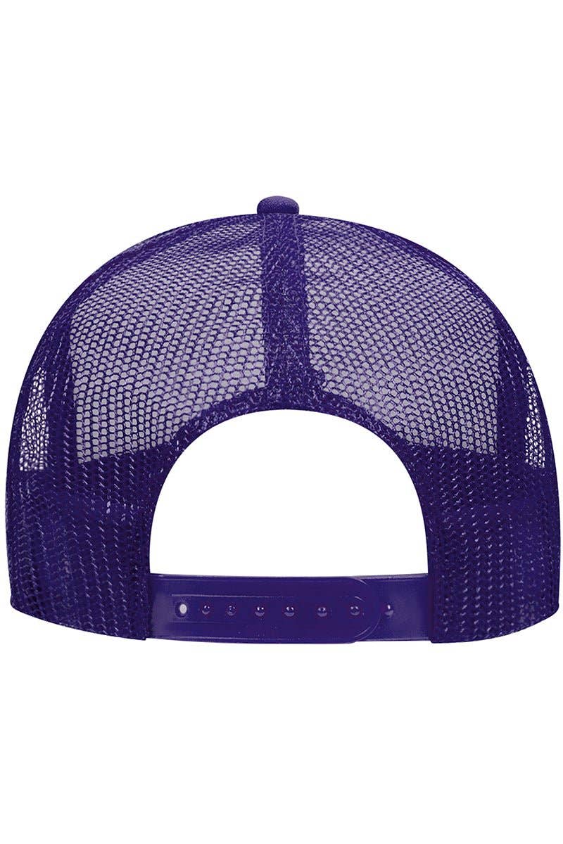 OTTO Purple with White Foam Front High Crown Trucker Hat