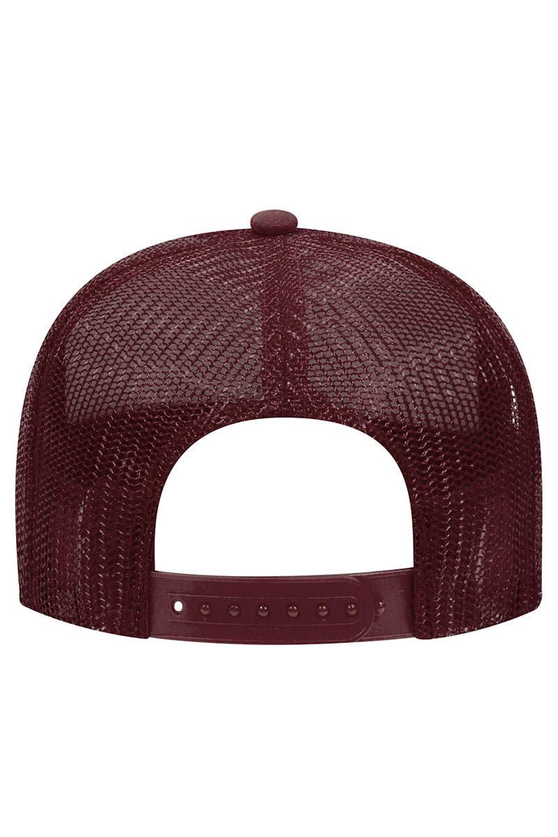 OTTO Maroon with White Foam Front Mid Profile Trucker Hat